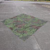 【アメリカ軍実物】カモフラージュネット　偽装網　大型ひし形　CAMOUFLAGE SCREENING SYSTEM 未使用品　収納カバー付き〈軍放出品〉