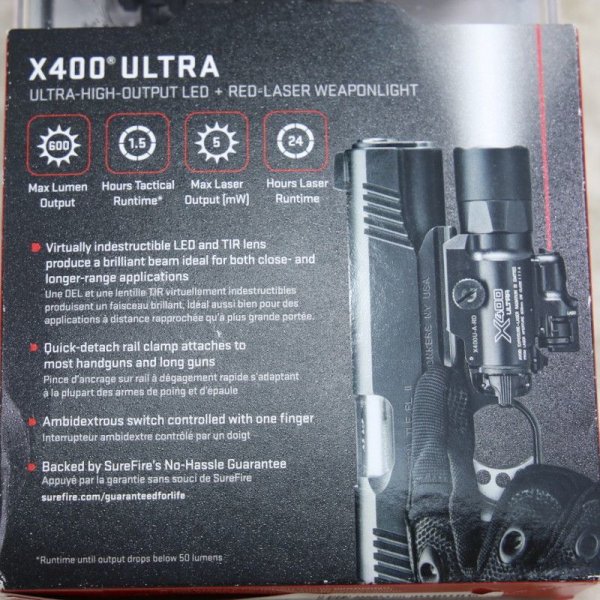 SUREFIRE（シュアファイヤー）】X400 ULTRA ウェポンライト(X400U-A-RD